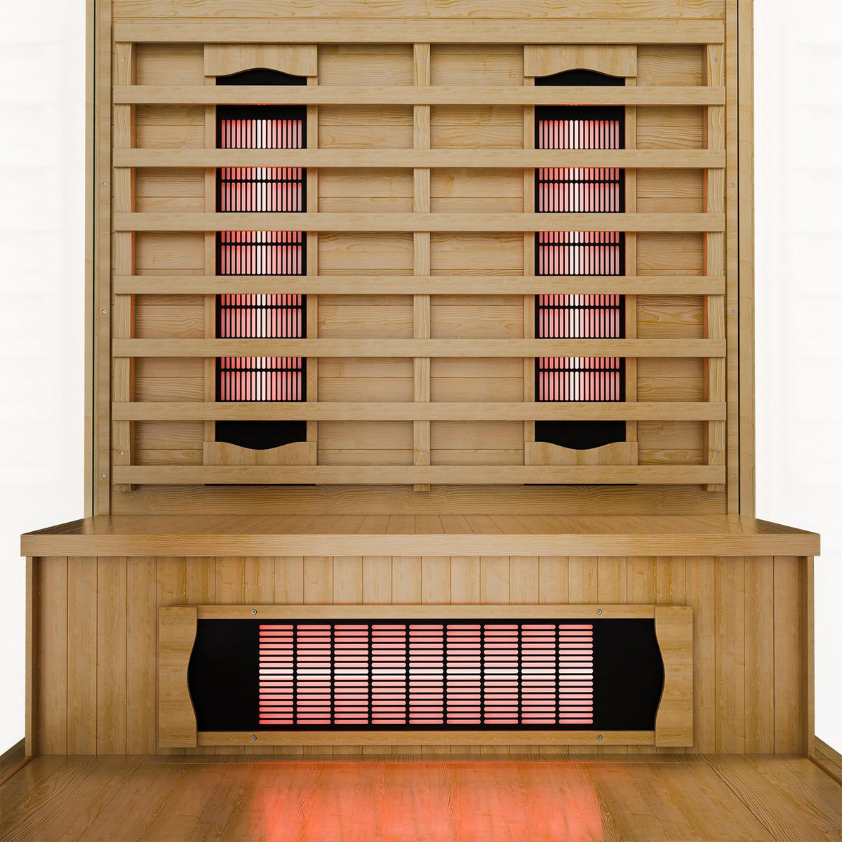 INFRAROTKABINE Göteborg mit Vollspektrumstrahlern - Naturfarben, Holz (120/190/105cm) - Artsauna