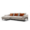 ECKSOFA WINTER 4-Sitzer, ecru - Ecru/Schwarz, Holzwerkstoff/Textil (158/269cm) - Courtois Laville