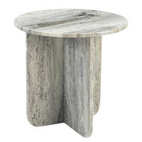 BEISTELLTISCH - Marmor Grau - Grau, Stein (40/40/40cm) - home24