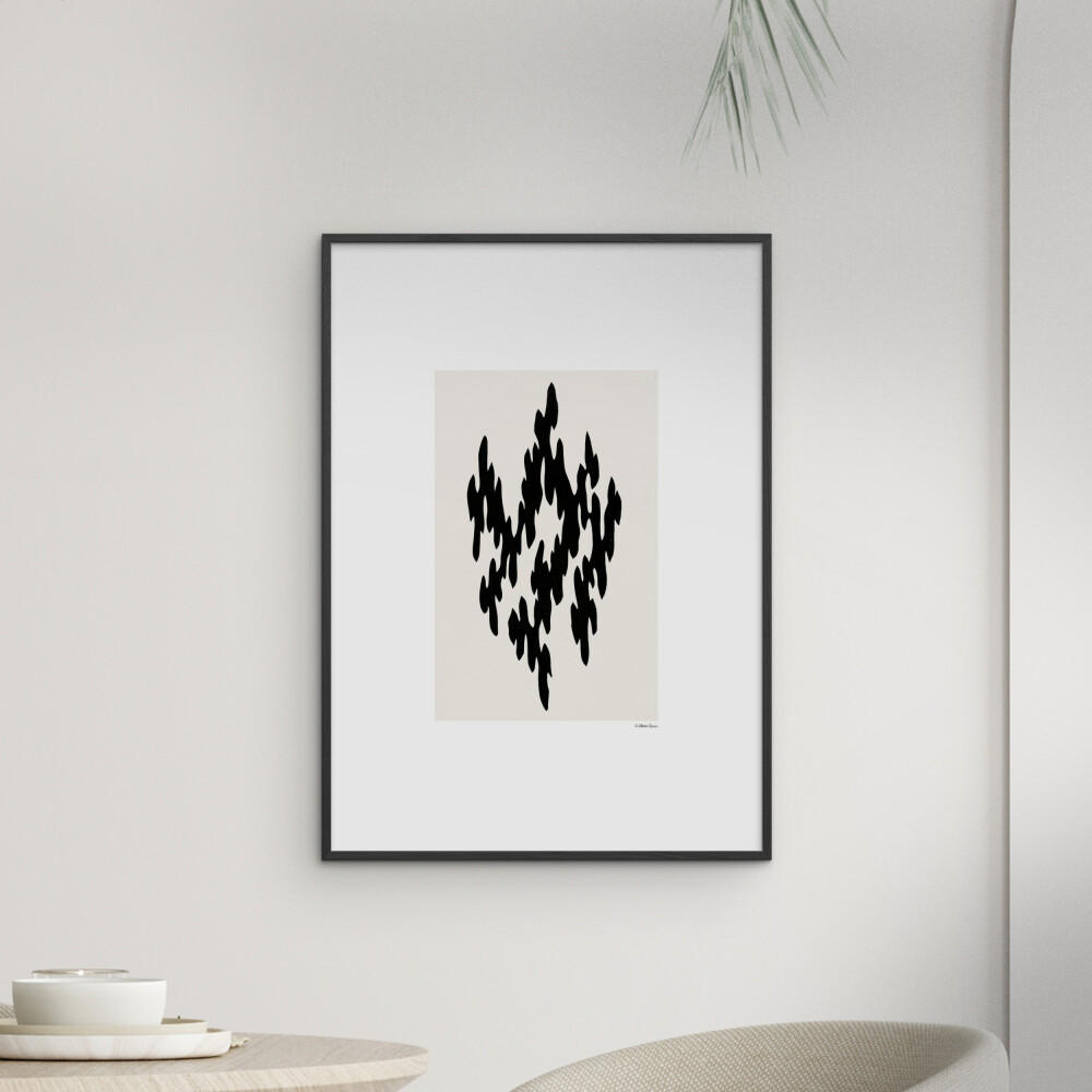 POSTER mit Rahmen Arch Atelier - La Collection Japonaise - 03 - Schwarz, Holz/Papier (50/70cm) - Poster&Frame