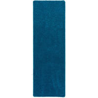 LUXUS HOCHFLOR LANGFLOR LÄUFER TEPPICH MILANO - Petrol, Textil (80/160cm) - Snapstyle