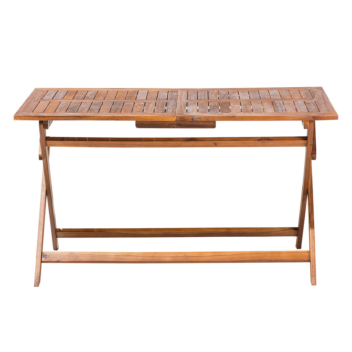 GARTENTISCH 140/75 cm Massivholz Dunkler Holzfarbton Cento - Dunkelbraun, Holz (140/74/75cm) - Beliani