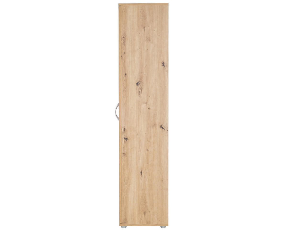 MEHRZWECKSCHRANK 70/159/35 cm Weiß Artisan Oak - Silberfarben/Eiche Artisan, Holzwerkstoff/Kunststoff (70/159/35cm) - arthur berndt
