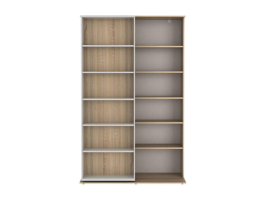 BÜCHERREGAL - 116.6 cmcm x 46 cmcm - Holz, Platte - Naturfarben Hell, Weiß - PRALI - Naturfarben/Weiß, Holz (116.6/185/46cm) - Vente-Unique