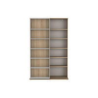 BÜCHERREGAL - 116.6 cmcm x 46 cmcm - Holz, Platte - Naturfarben Hell, Weiß - PRALI - Naturfarben/Weiß, Holz (116.6/185/46cm) - Vente-Unique