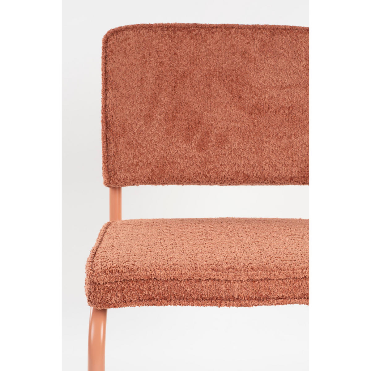 ESSZIMMERSTUHL Ridge Kink Soft Terra/ Rot - 2 er Set - Terracotta, Textil (48/85/50cm) - Zuiver