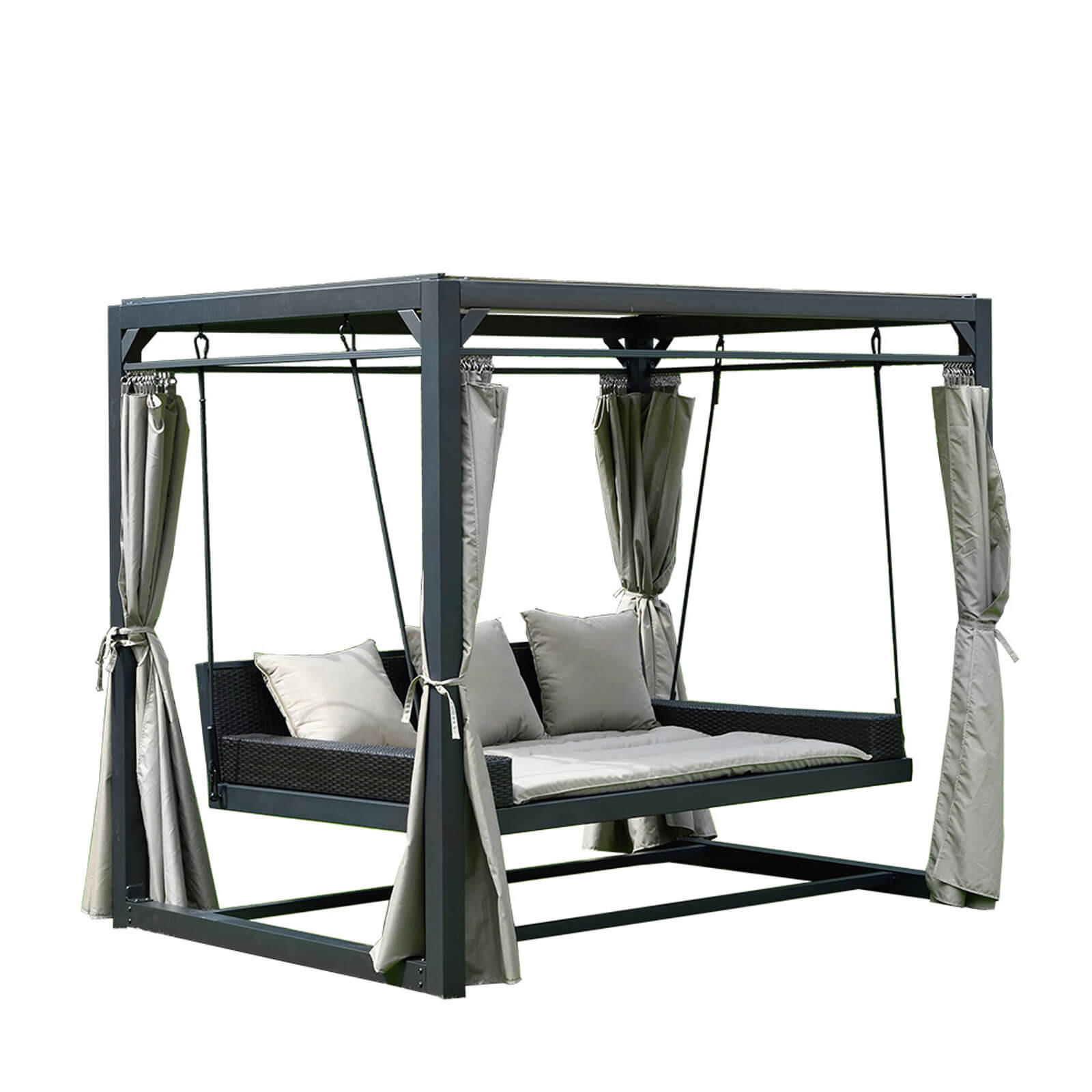 PAVILLON PROVENCE - Ohne Regenabdeckung - Anthrazit, Metall (180/210/236cm) - Home Deluxe