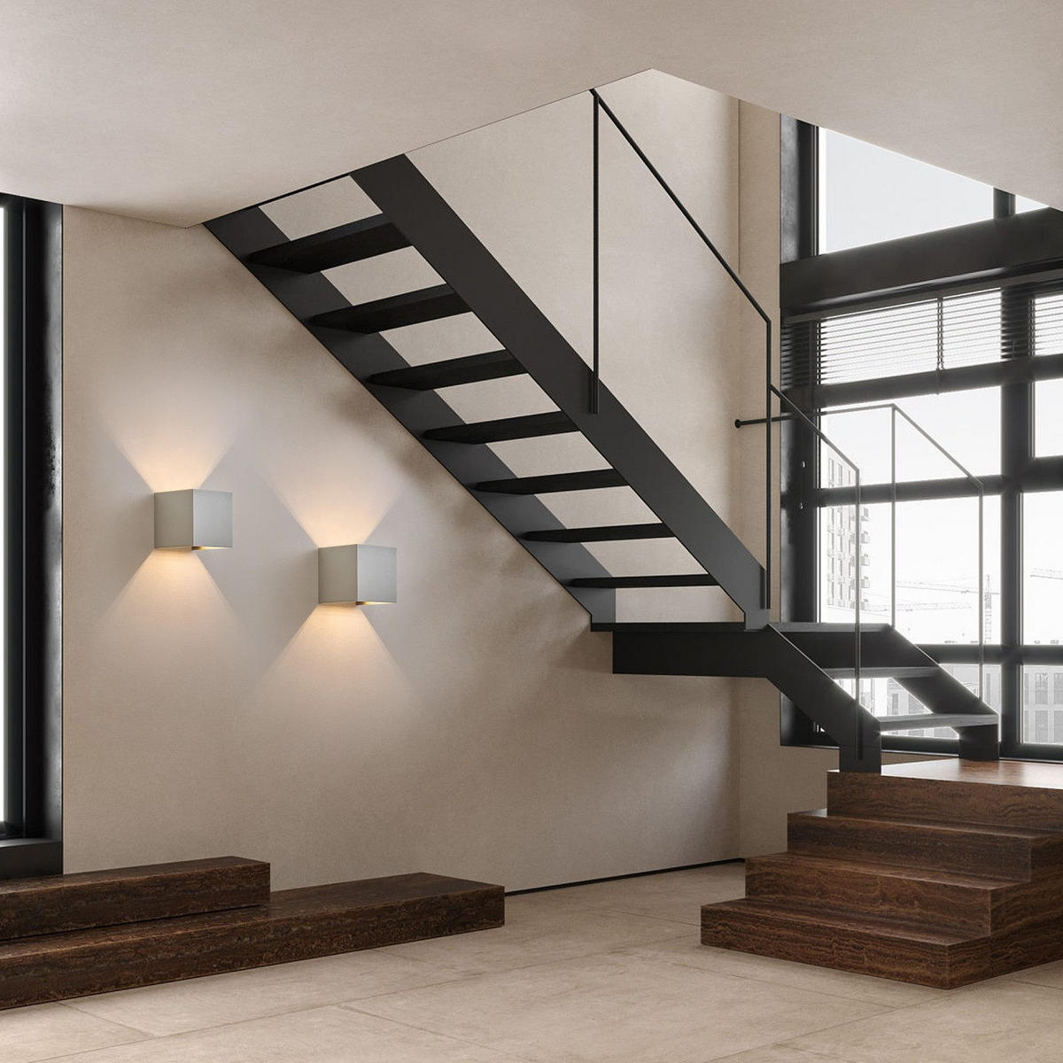 WANDLEUCHTE Inspiration - Grau, Metall (10/10/10cm) - Nettlife