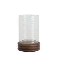 WINDLICHT Malda - Braun - 23/23/34.5 cm - Braun, Holz (23/34.5/23cm) - Light & Living