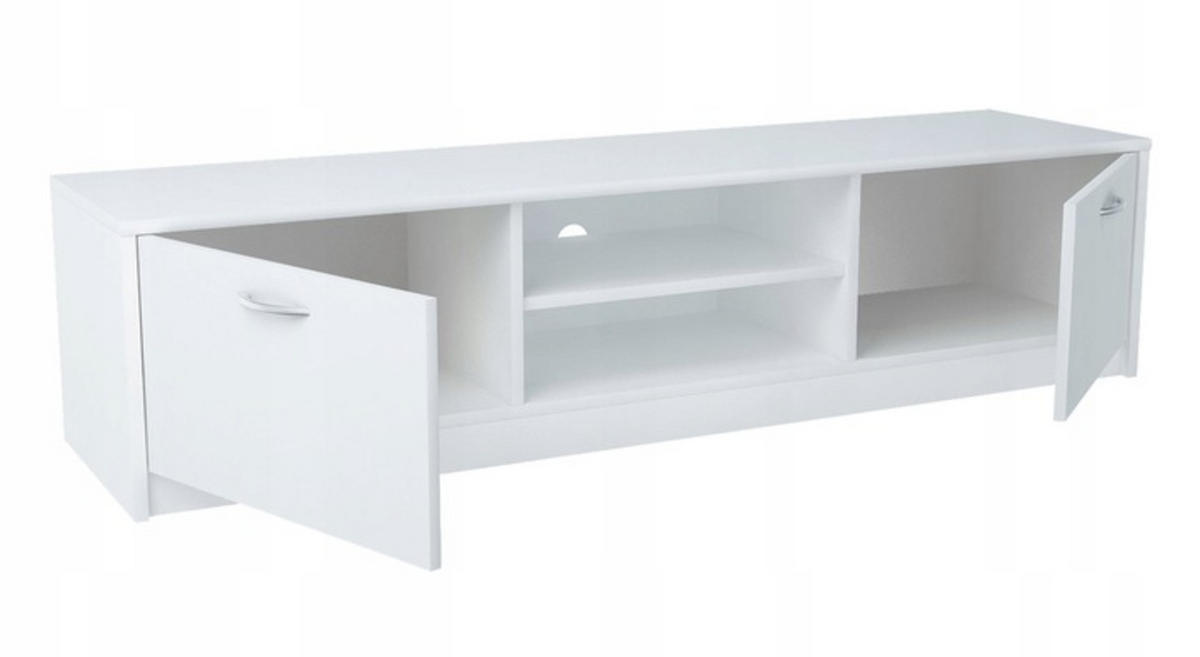 FERNSEHKOMMODE 2DC Weiß 160/41/36 cm - Weiß, Holzwerkstoff (160/36/41cm) - Matkam Möbel