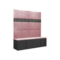 GARDEROBEN-SET Orion V - Graphitfarben/Rosa, Holzwerkstoff/Kunststoff (168/186/46cm) - MIRJAN24