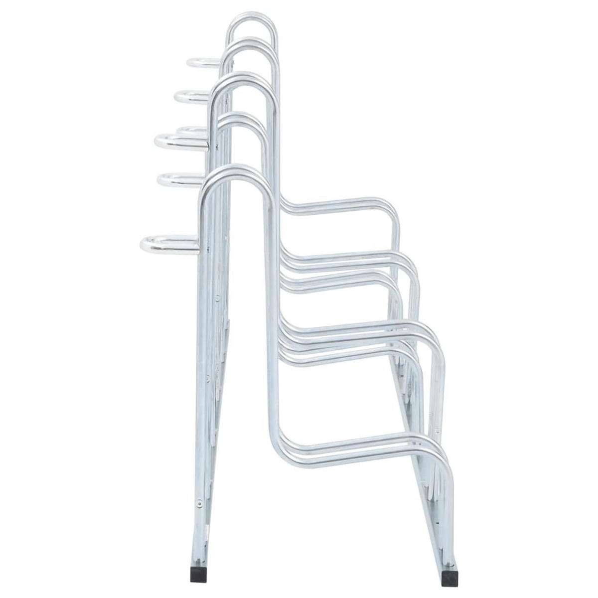 FAHRRADSTÄNDER Für 6 Fahrräder Freistehend Verzinkter Stahl - Silberfarben, Metall (41/73/164cm) - vidaXL