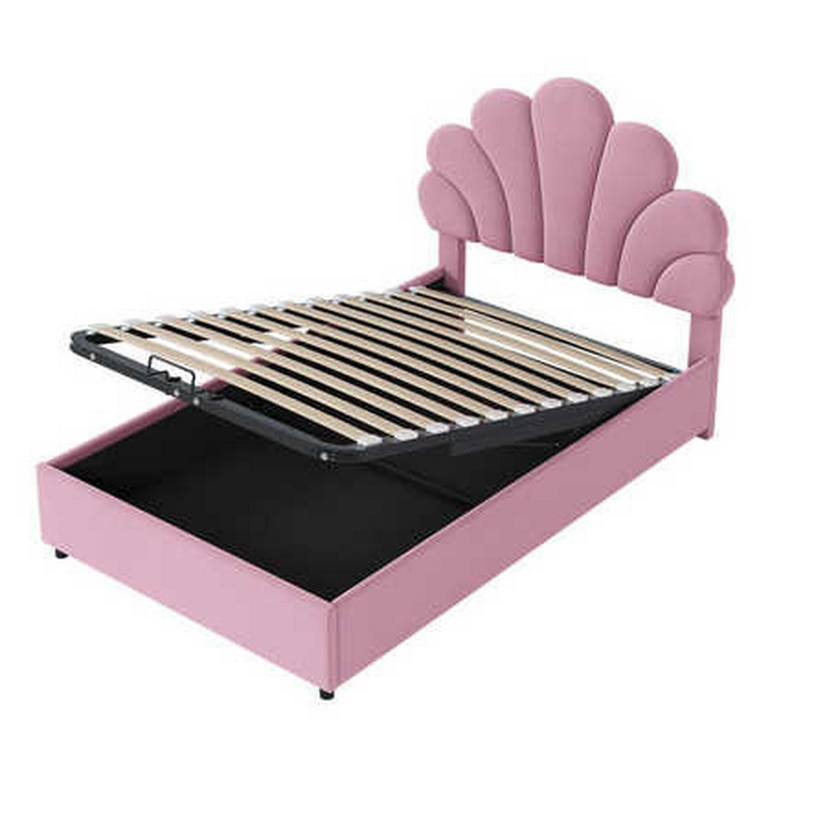 TAPECIRANI KREVET 90x200 Ružičasti Baršun Podesivo Uzglavlje - pink, tekstil (90/200cm) - FLIEKS