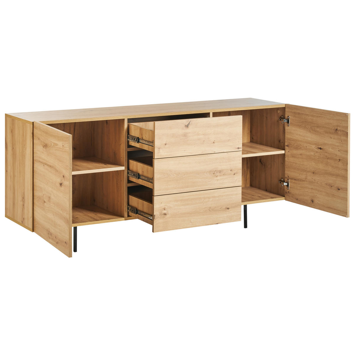 SIDEBOARD se 2 dveřmi Světle hnědý Kenora - hnědá, kompozitní dřevo (163/72/41cm) - Beliani