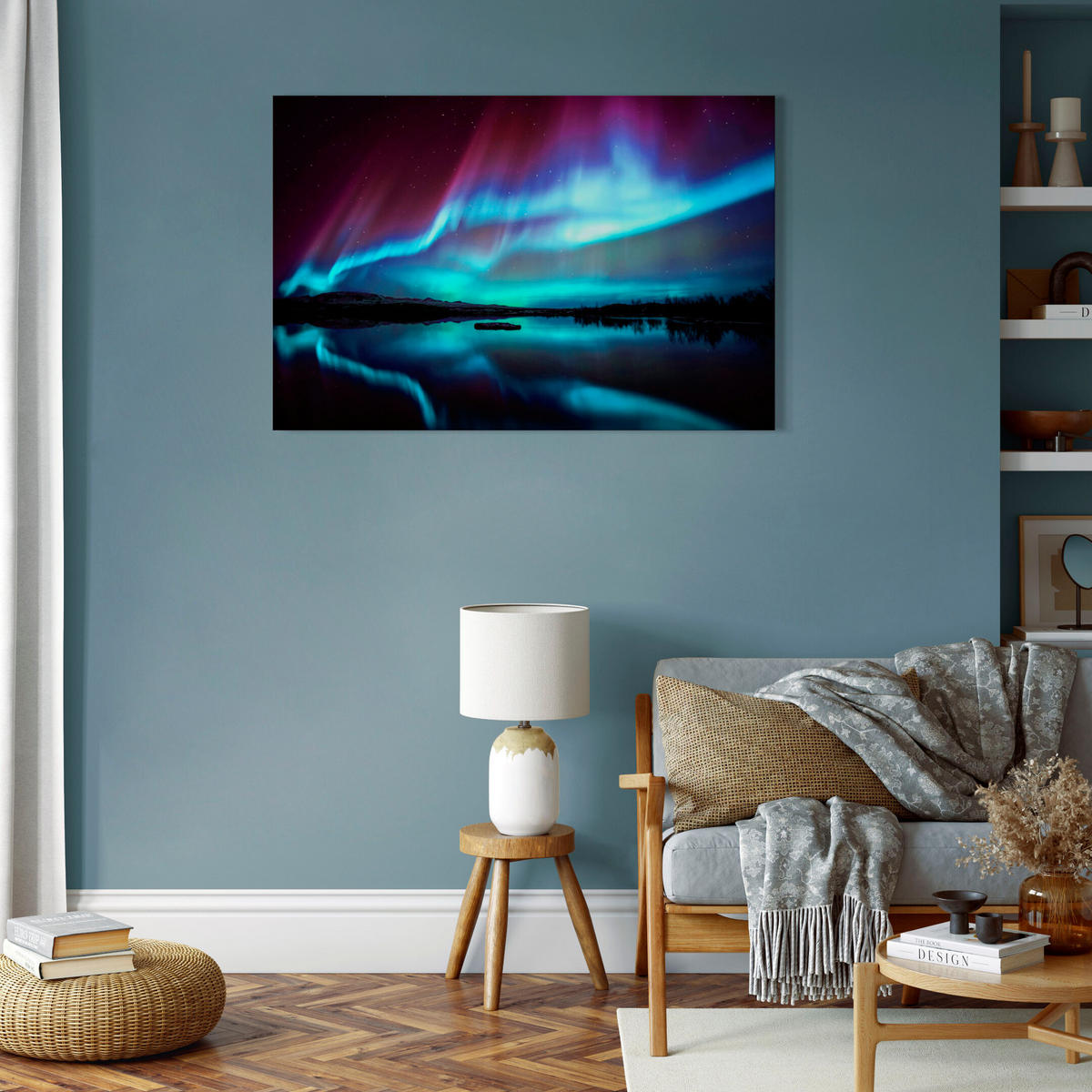 LEINWANDBILD Aurora 120x80 cm - Multicolor, Holz (120/80cm) - LUMASOUL