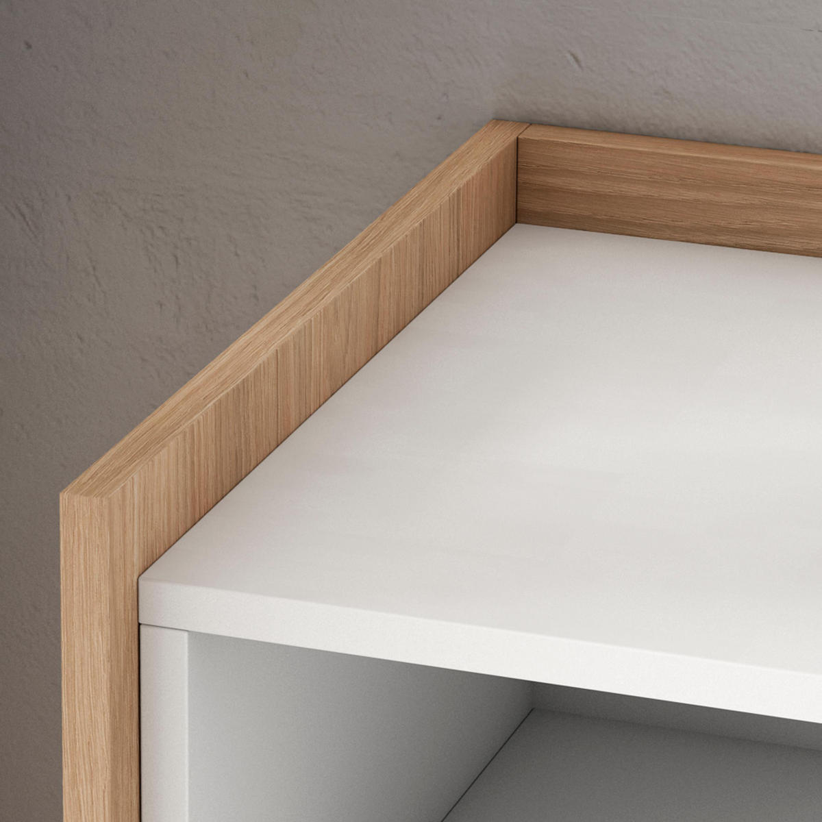 SIDEBOARD, Highboard, Weiß und Eiche Soft, 207/37/80cm - Weiß, Holzwerkstoff (207/80/37cm) - Skraut Home