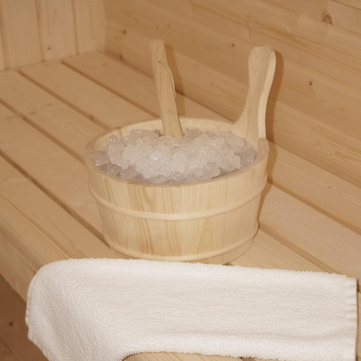 OUTDOOR SAUNA CUBE M - M - Braun, Holz (192.8/194/120cm) - Home Deluxe