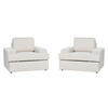 SESSEL 2er-Set hellbeige Alla - Beige, Textil (108/85/103cm) - Beliani