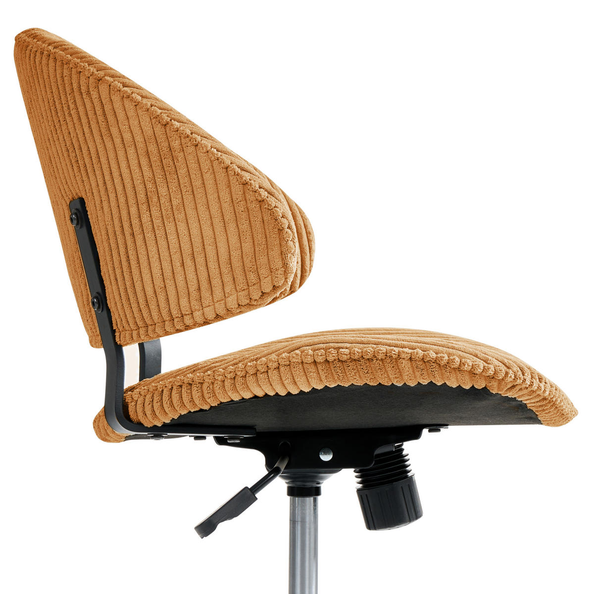 BÜROSTUHL Cord Orange Kiana - Orange, Textil (55/74/55cm) - Beliani