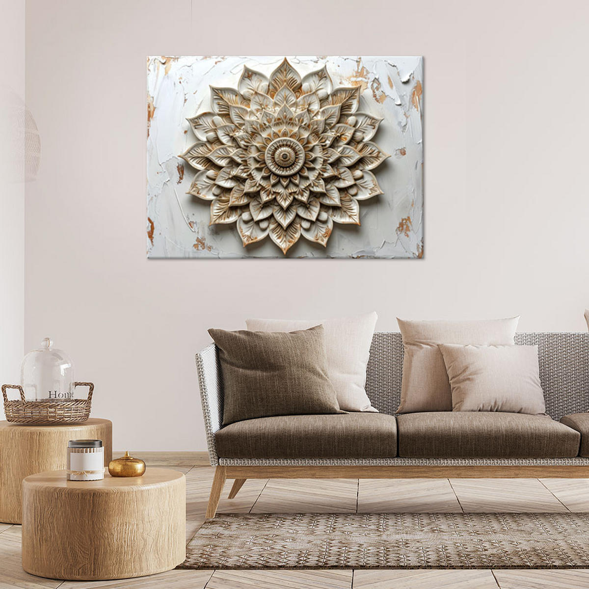 LEINWANDBILD Zen und Orientalisch 45x30cm - Weiß, Textil (45/30cm) - Feeby