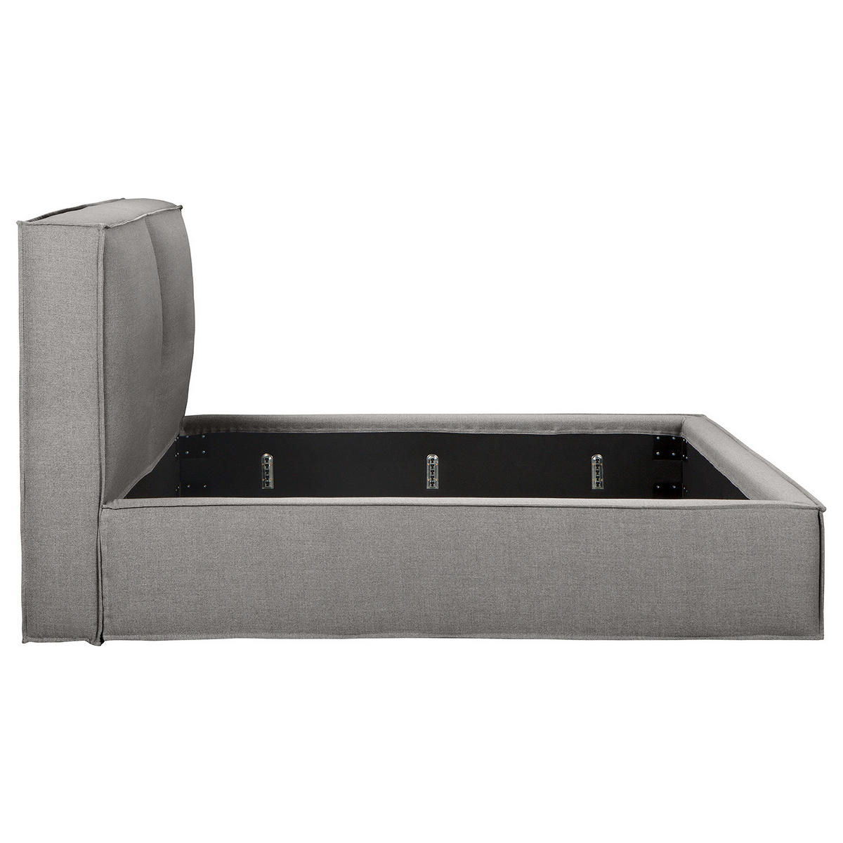 POLSTERBETT - Grau, Textil (180/200cm) - home24