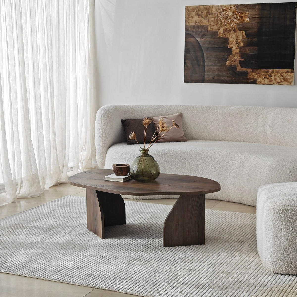 COUCHTISCH rock Braun - Braun, Holz (100/60/35cm) - Habitat Garten