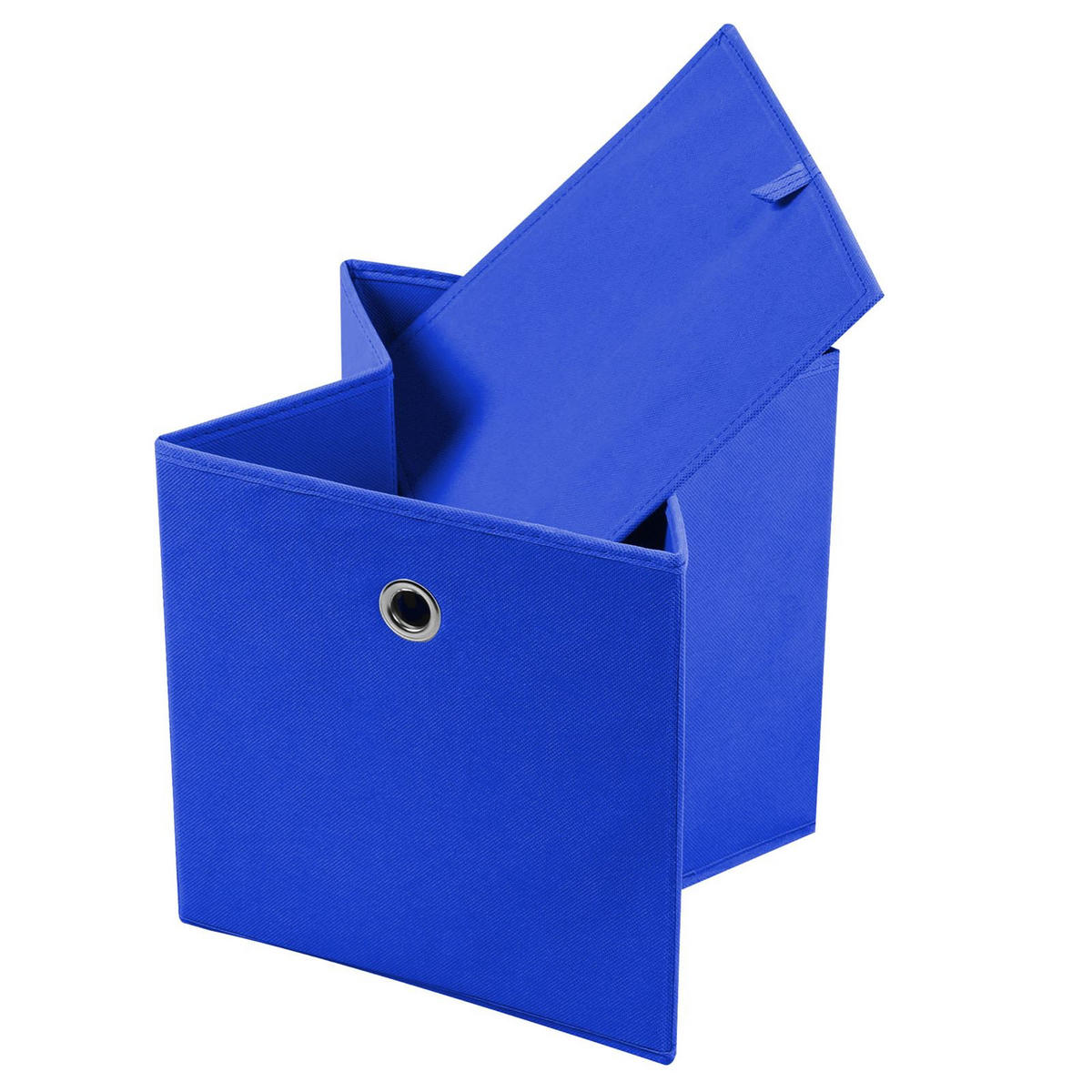 FALTBOX ELA 2ER-SET - Blau, Textil (27/27/27cm) - IDIMEX