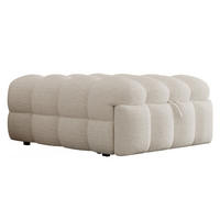 SCHLAFSOFA 2-in-1 183 x 76 x 42 cm Teddy Beige - Beige, Metall (80/190cm) - Meubliv