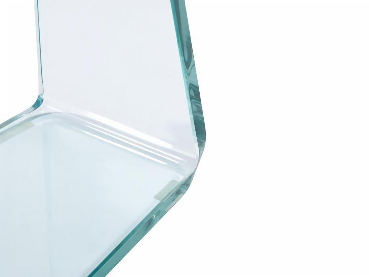 BEISTELLTISCH - Sicherheitsglas - ERVILA - Transparent, Glas (45/45/50cm) - Vente-Unique