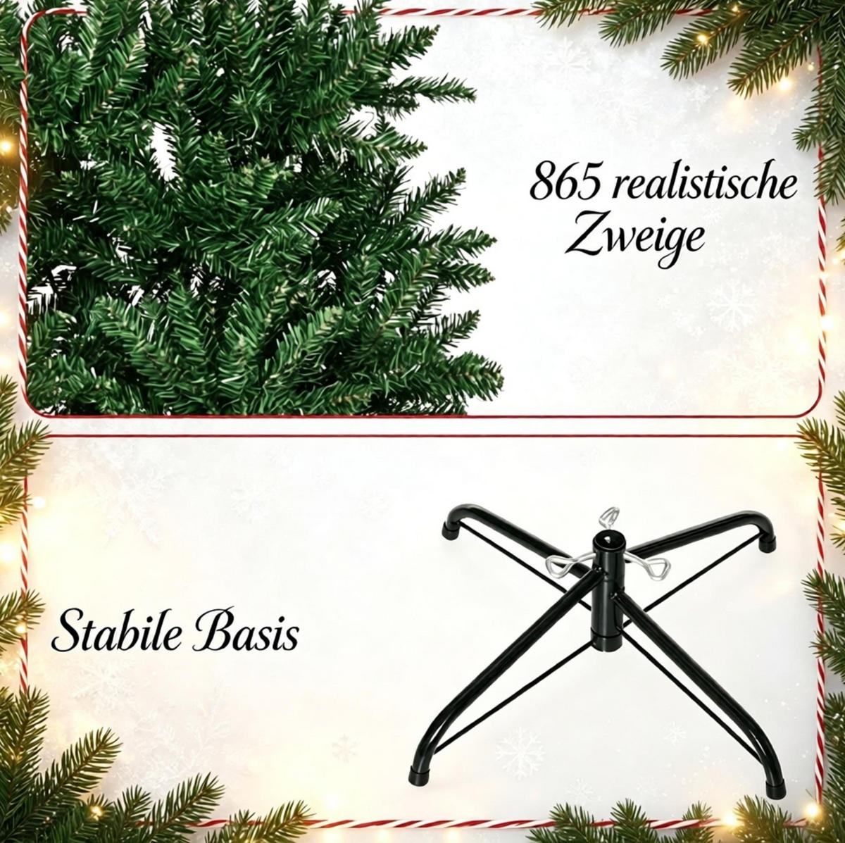 WEIHNACHTSBÄUME & Zubehör 210 cm aus PVC und Metall mit ca. 865 Zweigen, Grün - Grün, Kunststoff (210cm) - OKMYHOME