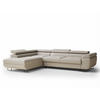 ECKSOFA MIT SCHLAFFUNKTION Concord Beige Webstoff - Beige/Schwarz, Holz/Holzwerkstoff (277/203cm) - Maison de Reve