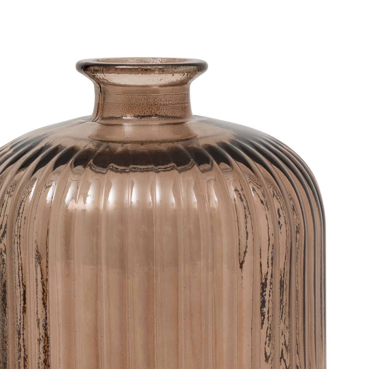 VASE Recyceltes Glas Luz H. 23 cm - Braun, Glas (15/23cm) - Atmosphera Createur d´interieur