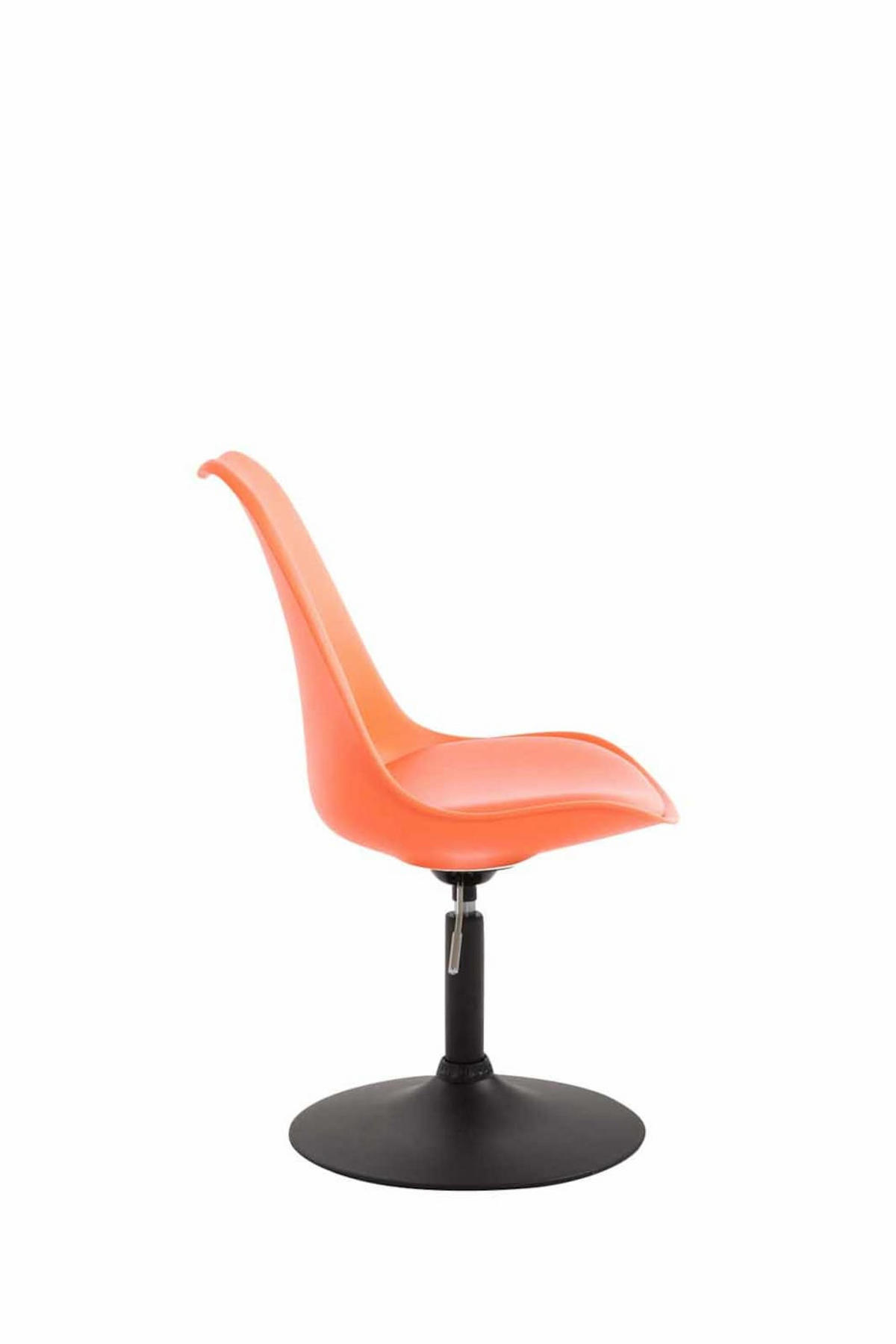 DREHSTUHL 4er Set Kunststoff orange - Schwarz/Orange, Kunststoff/Metall (48/76/57cm) - CLP