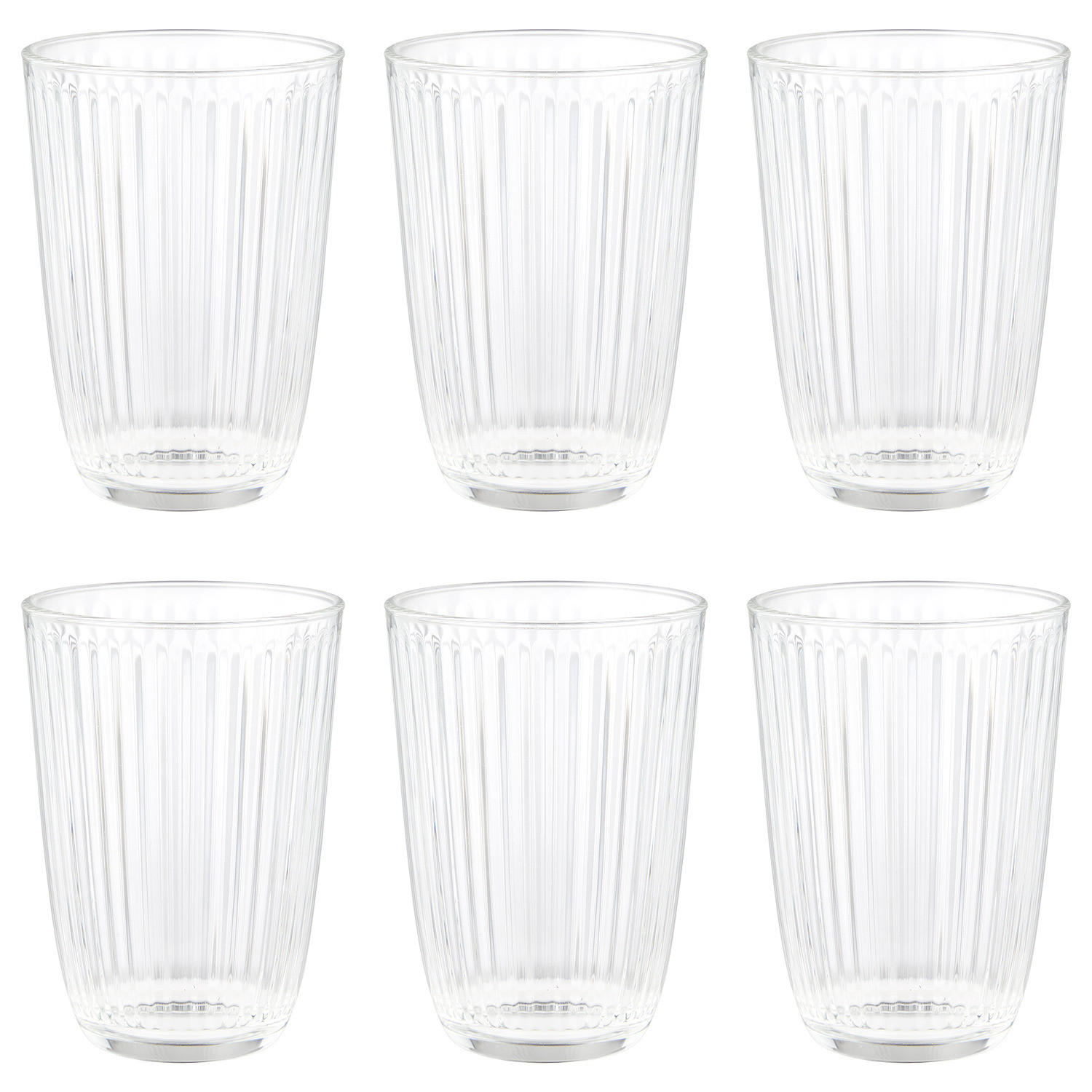 DRINKGLAS (6er Set) Linee - Transparent, Glas (0.39L) - BUTLERS