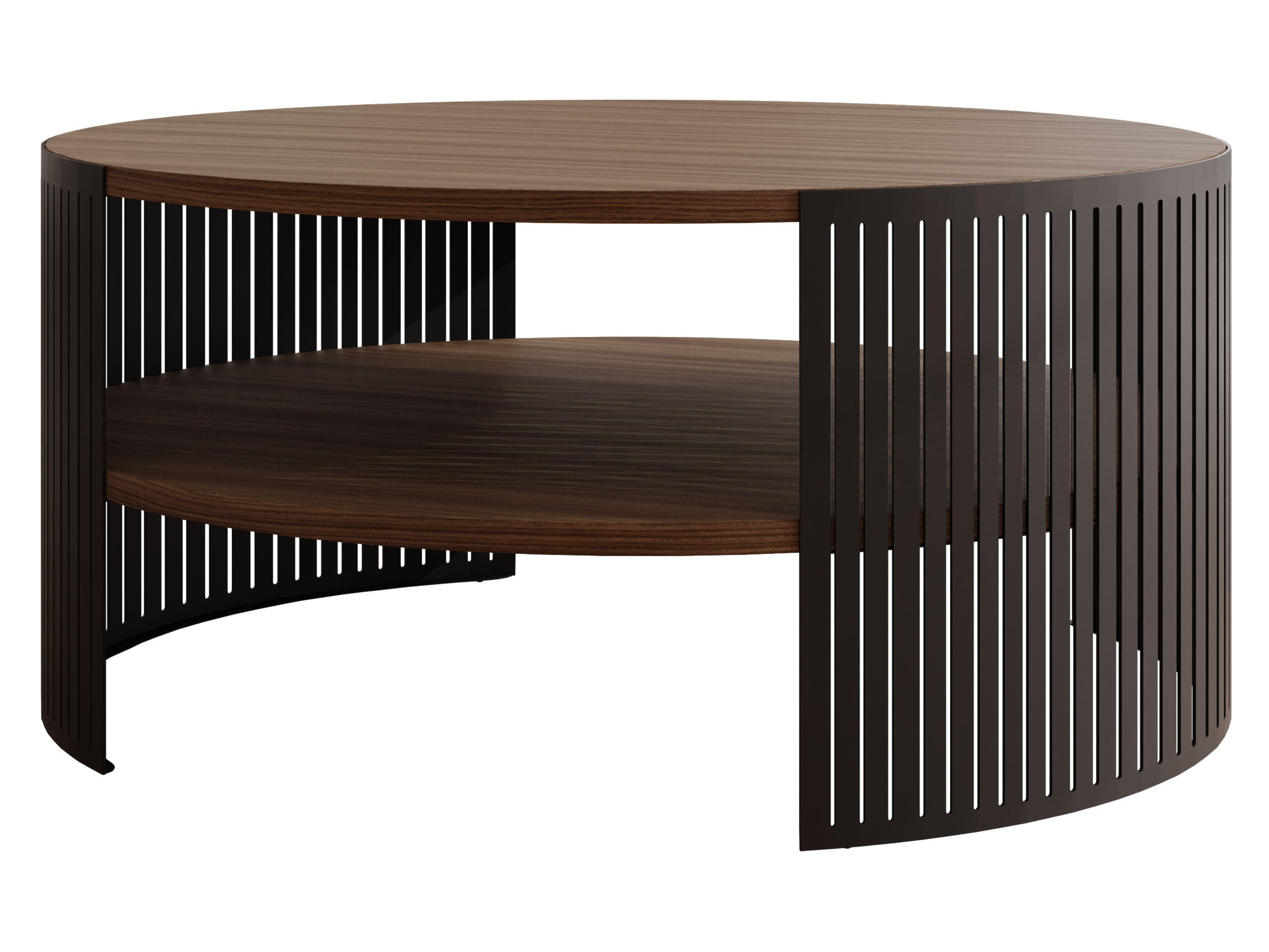 COUCHTISCH Fikoli - Schwarz/Braun, Holzwerkstoff/Metall (75/75/40cm) - MIRJAN24