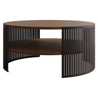 COUCHTISCH Fikoli - Schwarz/Braun, Holzwerkstoff/Metall (75/75/40cm) - MIRJAN24