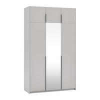ŠATNÍ SKŘÍŇ S OTOČNÝMI DVEŘMI THALIA, 148/250/58 cm 3dveřová se zrcadlem, kašmírová - kašmírová, kompozitní dřevo (148/250/58cm) - MASSENO