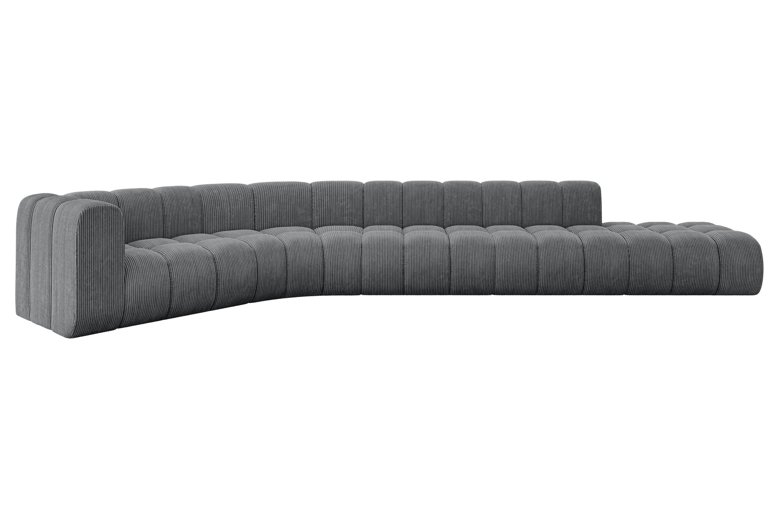 ECKSOFA modulares Sofa Tilmo-L2 - 490x194x70 cm Dunkelgrau - Dunkelgrau, Holzwerkstoff/Textil (490/194cm) - ALTDECOR