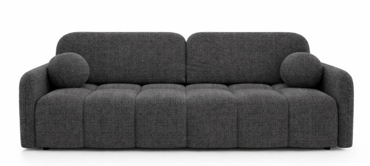 SOFA Cremona KUBI Ausziehbar Mit Bequemem Sitz 97 cm - Schwarz, Textil (218/90/88cm) - Sepro Meble
