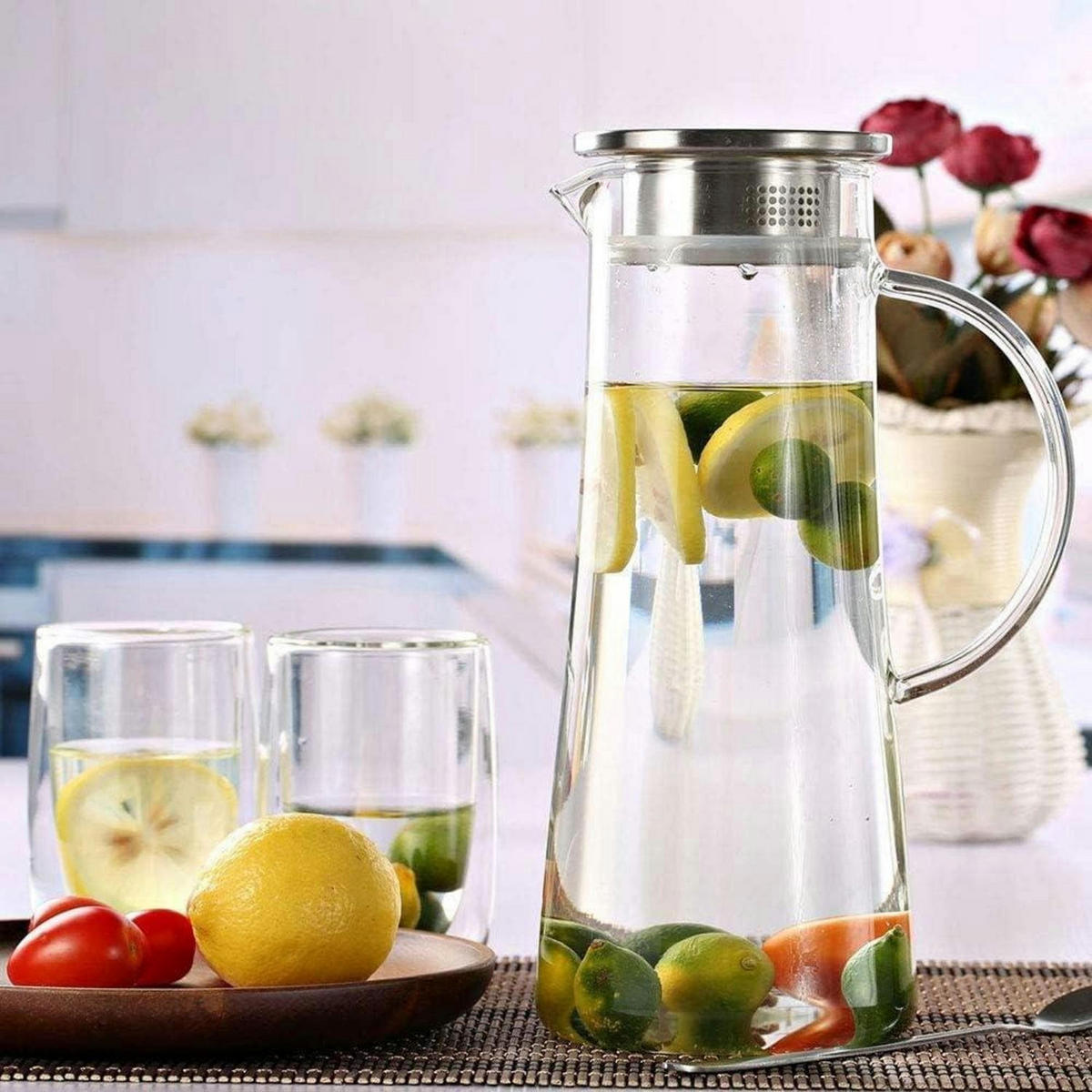 GLASKARAFFE Borosilikatglas 1500 ml - Transparent, Glas (12/12cm)