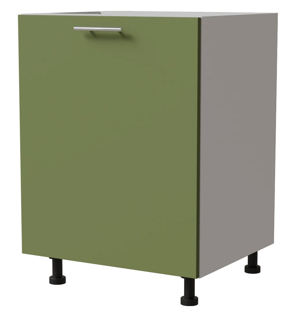 Feldmann-Wohnen Unterschrank Grün, Weiß 60x82x50 cm