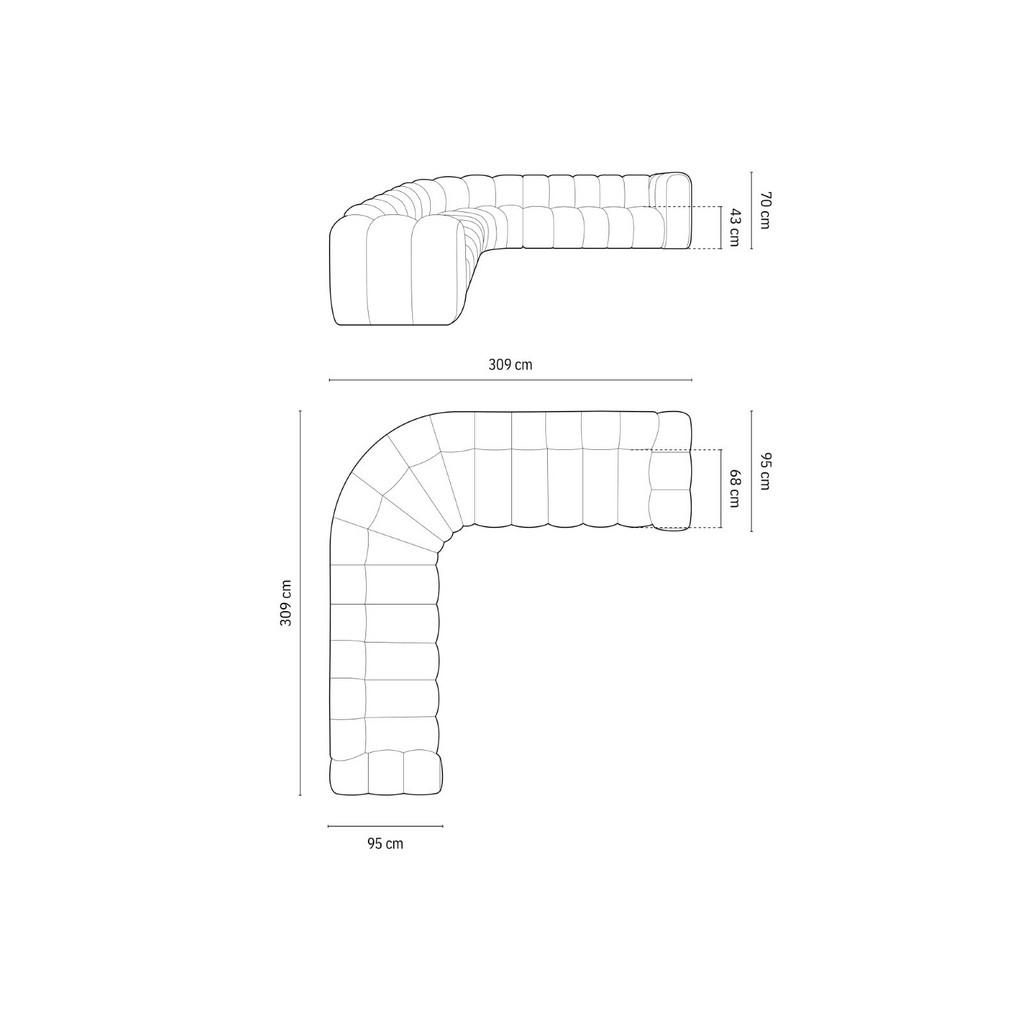 Thumbnail - Micadoni Ecksofa, Dunkelblau, Textil, 5-Sitzer, L-Form, 309x309 cm, Hergestellt in Europa, Wohnzimmer, Sofas & Couches, ...