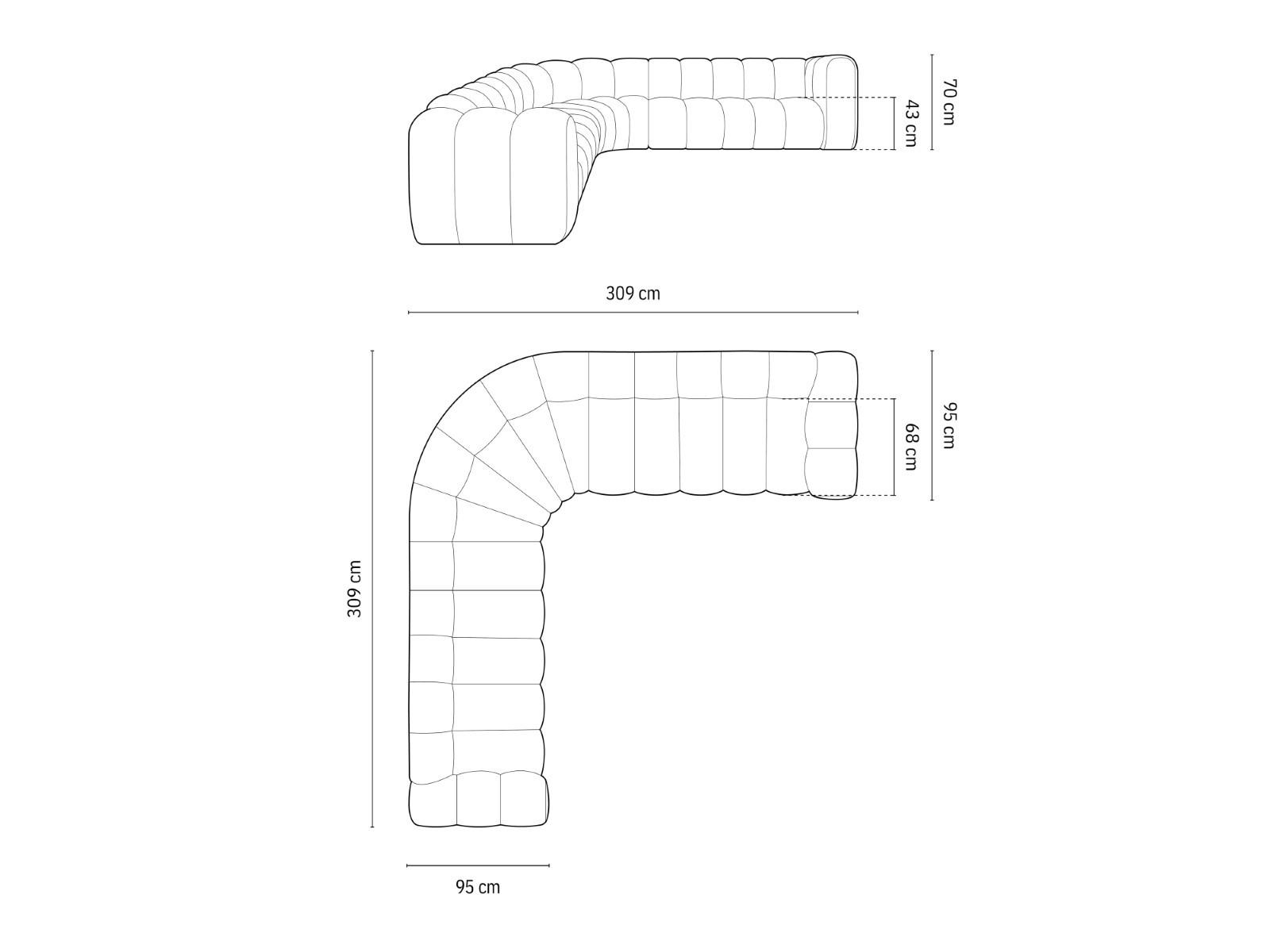 Thumbnail - Micadoni Ecksofa, Terra cotta, Textil, 5-Sitzer, L-Form, 309x309 cm, Hergestellt in Europa, Wohnzimmer, Sofas & Couches,...