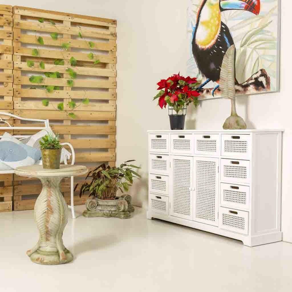 SIDEBOARD aus Holz 113x33x79 cm - Weiß, Holz (113/78.5/33cm) - Wanderlust