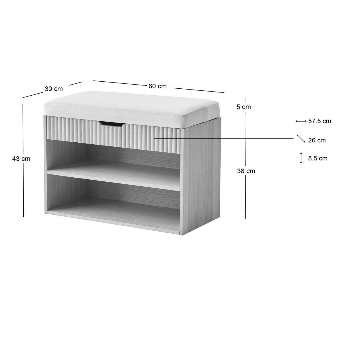 SCHUHSCHRANK Holz Grün - Grün, Holz (60/44/30cm) - Nordlys