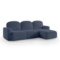 ECKSOFA Bulu Dunkelblau - Dunkelblau, Textil (260/95/163cm) - Pillovely