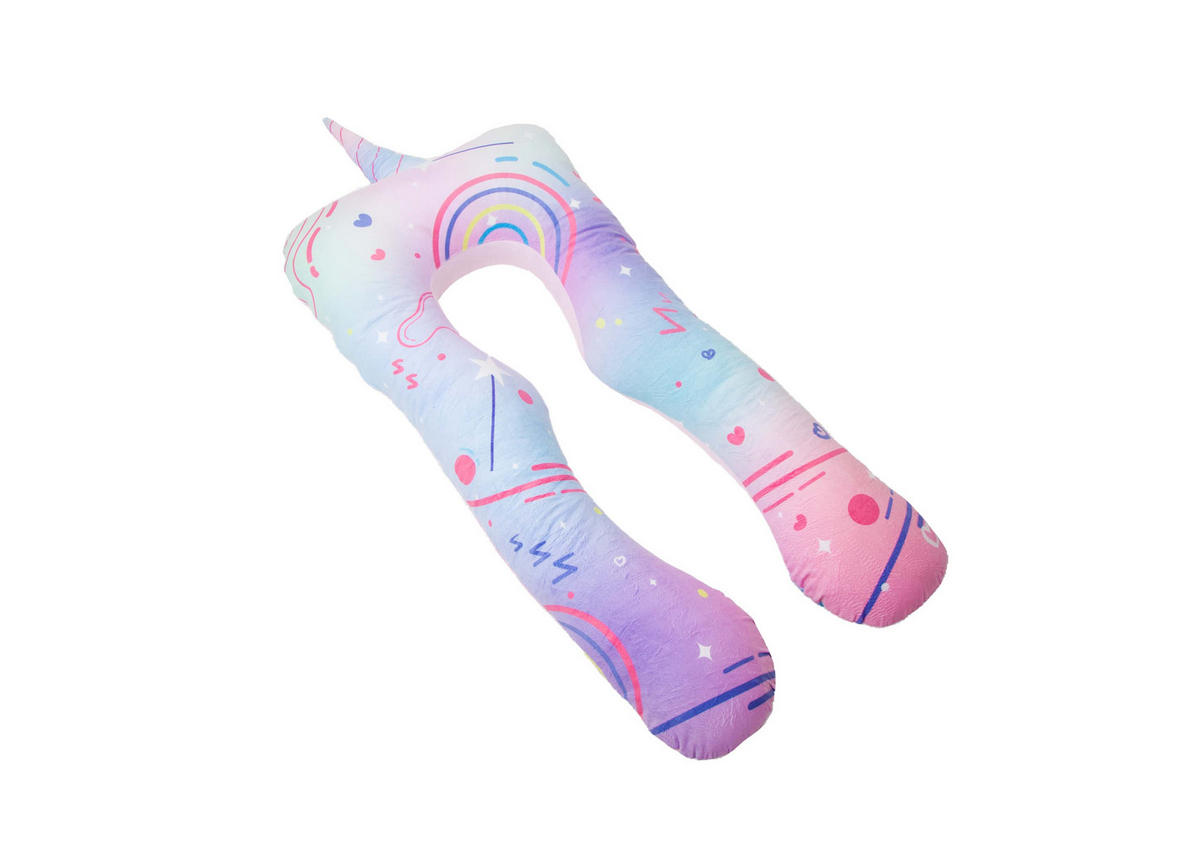 ERSATZBEZUG - Mikroplüsch (Einhorn) - Multicolor, Textil (60/120cm) - KomfortKissen