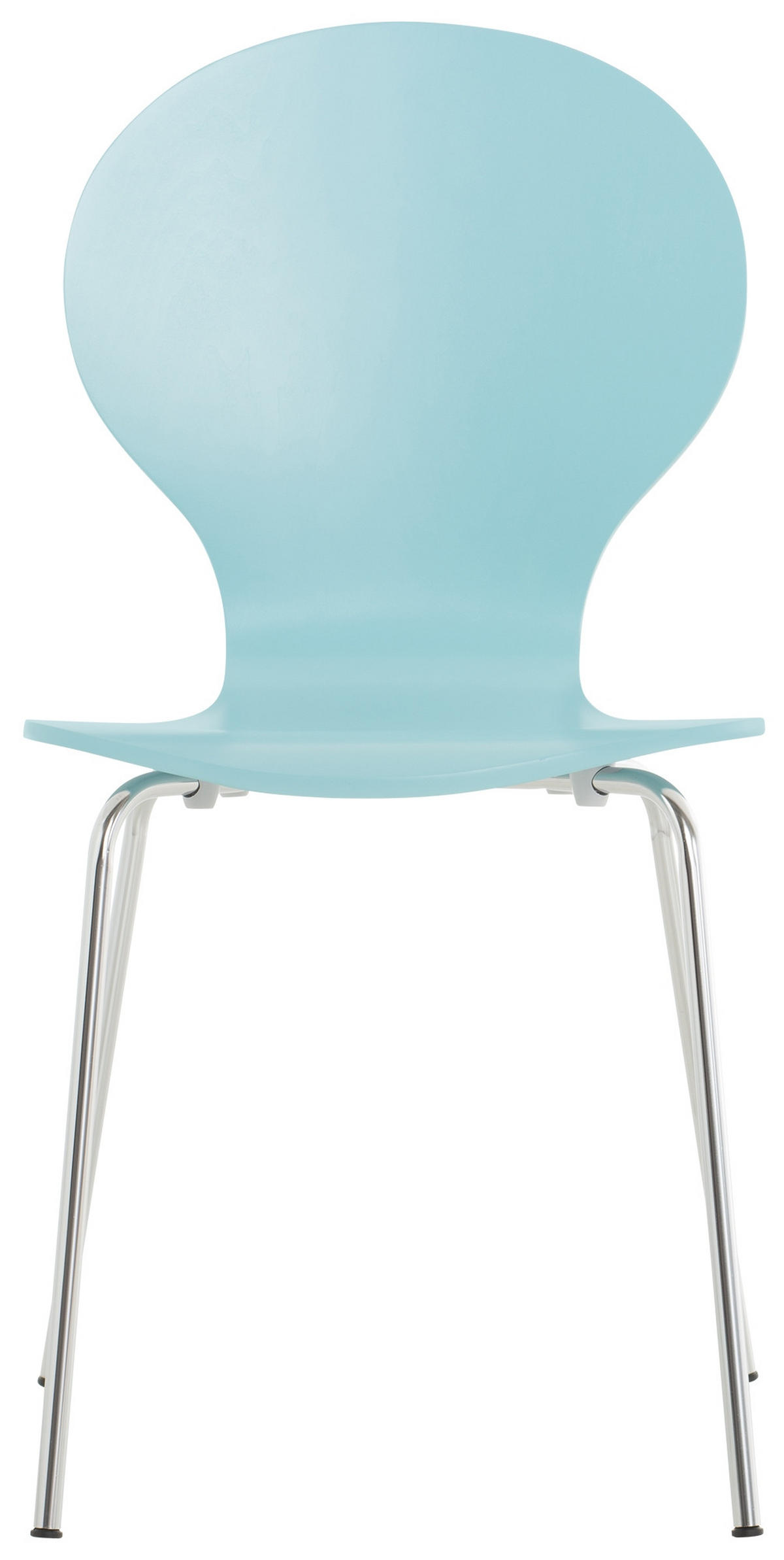 BESUCHERSTUHL 8er Set Holz hellblau - Hellblau, Holz/Metall (43/86/45cm) - CLP