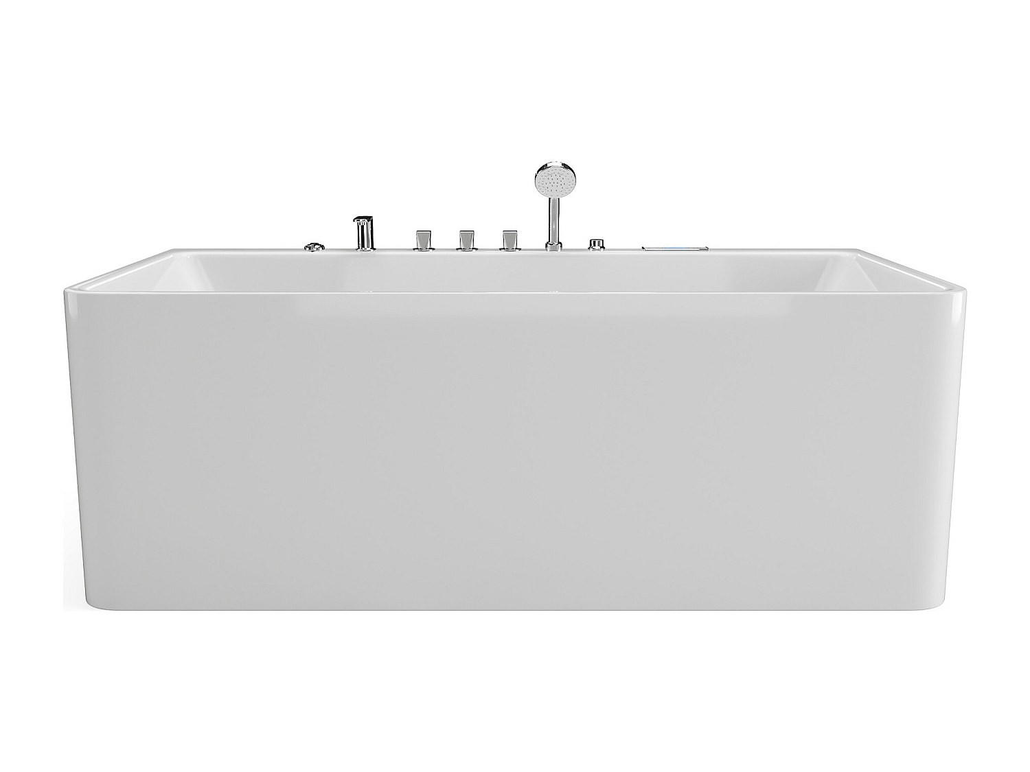 WHIRLPOOLBADEWANNE - 1 Person - Acryl - Weiß - - Weiß, Kunststoff (170/58/74cm) - Vente-Unique
