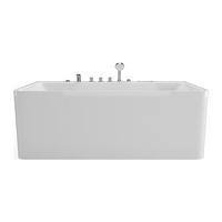 WHIRLPOOLBADEWANNE - 1 Person - Acryl - Weiß - - Weiß, Kunststoff (170/58/74cm) - Vente-Unique